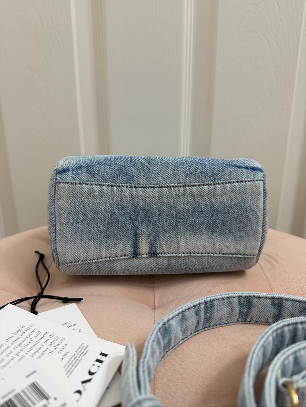 Coach Mini Rowan in Loved Denim - Picture 8 of 13